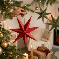 Prodotto Stella di Natale di carta con iuta per una decorazione suggestiva