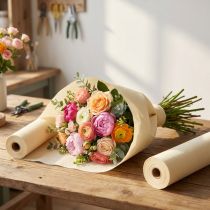 Prodotto Fiore crêpe crema champagne L10cm L250cm 2 pezzi