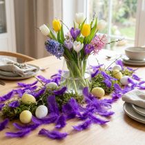 Prodotto Piume decorative piccole vere piume di uccelli decorative viola 5-10 cm 10 g