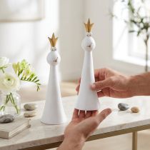 Prodotto Decorazione del principe ranocchio Figura decorativa della rana Oro bianco H19,5 cm 2 pezzi