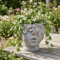 Prodotto Vaso per piante con busto per fioriera aspetto cemento H14 cm