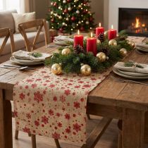 Prodotto Runner da tavolo Runner natalizio fiocchi di neve 48×450 cm