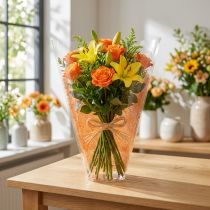 Prodotto Borsa per fiori modello iuta arancione L40cm P12-30 50 pz