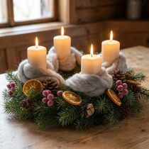Prodotto Cordino di lana decorativo grigio naturale 2 m lana infeltrita per artigianato e floricoltura