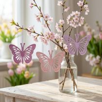 Prodotto Appendiabiti decorativo farfalle viola/rosa/rosa 12cm 12pz