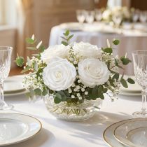 Prodotto Teste di rosa vere Infinity Roses White Premium Ø8,5cm 4 pezzi