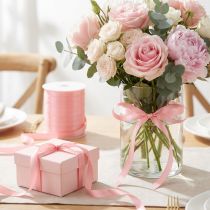 Prodotto Nastro per decorare regali, perfetto per occasioni speciali, rosa, 10 mm, 250 m