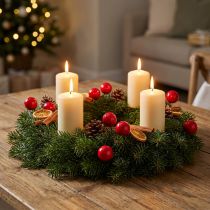 Prodotto Mini palline di Natale artificiali a forma di bacche rosse per decorazioni floreali, 2 cm, 48 pezzi