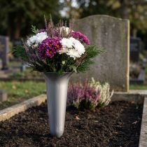 Prodotto Vaso tombale argento 40 cm