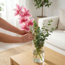 Prodotto Orchidea Cymbidium artificiale 5 fiori rosa 65 cm