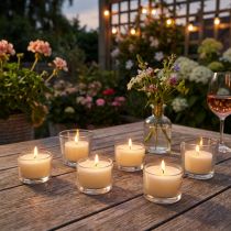 Prodotto Candele tealight al profumo di citronella per serate romantiche in casa o in giardino, 25 mm, 7 cm di altezza, 18 pezzi