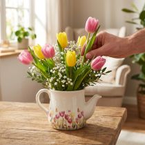 Prodotto Brocca in ceramica con motivo floreale per accenti primaverili nella zona giorno 20 cm