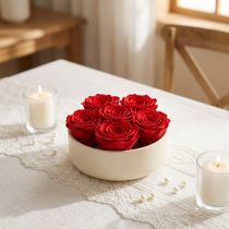 Prodotto Rose stabilizzate Fiori stabilizzati Rose vere Rosso Ø6cm 6pzi