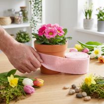 Prodotto Nastro in feltro rosa nastro in vaso nastro in lana feltro di lana L15cm L5m