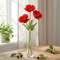 Prodotto Rosso papavero 58 cm - 74 cm 3 pz