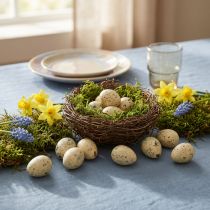 Prodotto Decorazione uova di quaglia Uova di Pasqua soffiate crema 3cm 50 pz