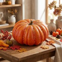 Prodotto Zucca artificiale in arancione verdura artificiale autunno Ø27cm