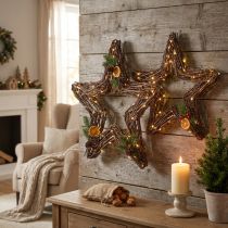 Prodotto Stelle da appendere Decorazione murale Salice 40cm 2pz