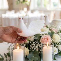 Prodotto Decorazione per matrimonio colomba bianca decorazione colombe matrimonio 17×23cm