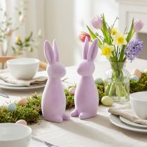 Prodotto Coniglietti pasquali decorativi floccati – 2a scelta – viola chiaro 8×10×29cm 2 pezzi