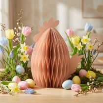 Prodotto Figura a nido d'ape decorazione pasquale pollo arancione 28,5×15,5×30 cm