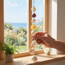 Prodotto Appendino decorativo decorazione conchiglia marittima naturale Ø5–10cm 70cm
