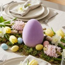 Prodotto Decorazione per uovo di Pasqua – 2a scelta – floccato viola in plastica 20cm
