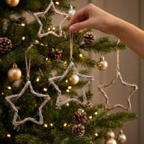 Prodotto Decorazioni natalizie stelle olmo stelle da appendere bianche 20cm 4pz