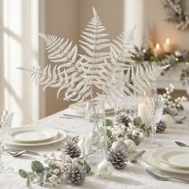 Prodotto Deco felce pianta artificiale foglia di felce felce artificiale bianca L78cm
