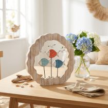 Prodotto Decorazione da tavola in legno di pesce da posizionare decoro marittimo blu, rosso Ø28cm