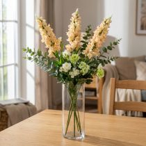 Prodotto Bocca di Leone Fiore Artificiale Fiore di Seta Bocca di Leone Rosa Crema L92cm