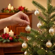 Prodotto Mini palline per albero di Natale palline per albero di vetro perlate Ø2,5 cm 22 pz