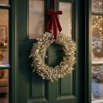 Prodotto Ghirlanda decorativa eucalipto artificiale Dorato, innevato Ø36cm