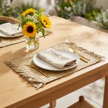 Prodotto Tovaglietta rettangolare alga marina decorazione tavola giacinto d'acqua natura 33×48cm