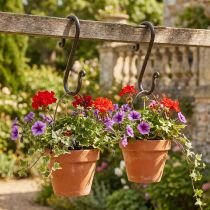Prodotto Gancio in metallo S gancio per decorazione in nero 8cmx15cm 2pz