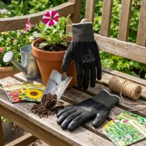 Prodotto Guanti da giardinaggio in nylon Kixx taglia 10 neri