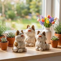 Prodotto Statuette decorative in ceramica a forma di gatto, divertenti statuette di animali per la decorazione del soggiorno, 8 cm, 4 pezzi