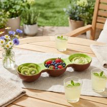 Prodotto Ciotola in ceramica con motivo kiwi, decorazione estiva per servire con stile tapas e snack, 30 cm
