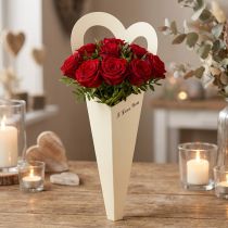 Prodotto Busta portafiori confezione regalo rose crema 46 cm 12 pz
