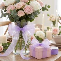 Prodotto Nastro in organza con cimosa 40mm 50m viola chiaro