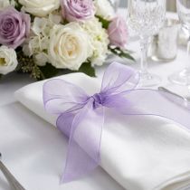 Prodotto Nastro in organza nastro regalo nastro viola cimosa 25mm 50m
