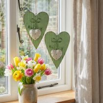 Prodotto Cuore in metallo, cuore decorativo da appendere, decorazione a forma di cuore H14,5cm 2 pz.