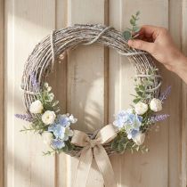Prodotto Ghirlanda decorativa, imbiancata, ghirlanda per porta, shabby chic, Ø42cm, rami naturali, stile country