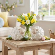 Prodotto Pecora decorativa come simpatico elemento di attrazione per soggiorno e giardino 11 cm 2 pezzi