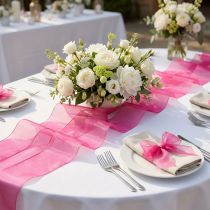 Prodotto Nastro in organza nastro regalo nastro rosa cimosa 40mm 50m
