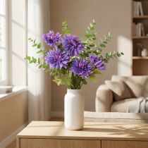 Prodotto Dalie artificiali color lavanda con 5 fiori 105 cm