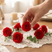 Prodotto Rose eterne Fiori stabilizzati Mini rose Rosso Ø3cm 16 pezzi