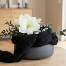Prodotto Lana decorativa, cordoncino di lana, feltro di lana per lavori creativi e floricoltura, 2 m, nero
