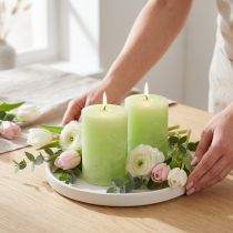 Prodotto Candela candele a colonna tinta unita verde lime 85×120mm 2 pz