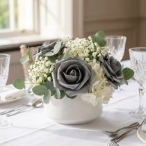 Prodotto Rosa in schiuma Ø7,5 cm grigio 18 pz